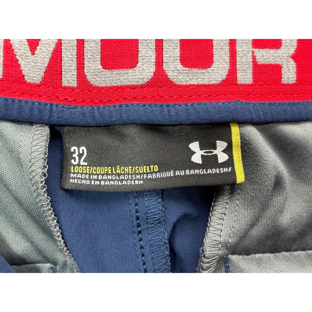 Under Armour Golf Shorts Navy Blue Stretch Performance Flat Front | Men's 32 - Picture 11 of 11